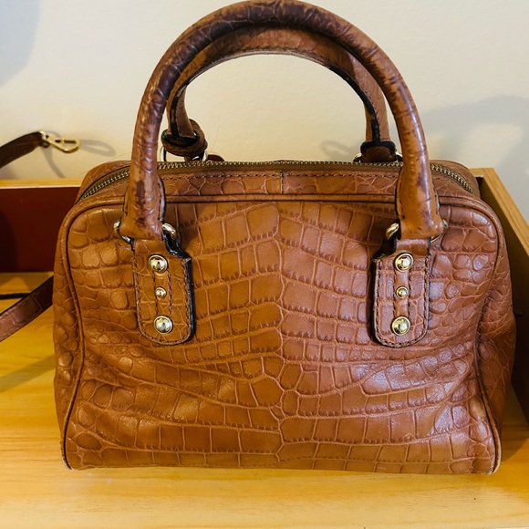 Michael Kors Brown Satchel Croc UNIQUE - Picture 5 of 10